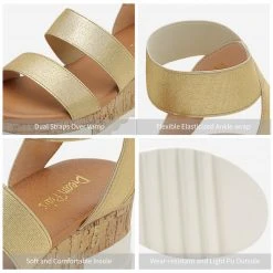 DREAM PAIRS Women's Open Toe Ankle Strap Platform Sandals