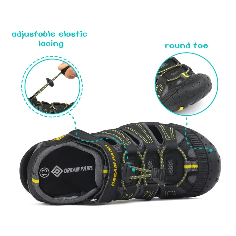 DREAM PAIRS Kids Closed-Toe Athletic Sandals 3 DREAM PAIRS Kids Closed-Toe Athletic Sandals