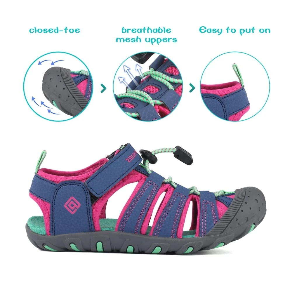 DREAM PAIRS Kids Closed-Toe Athletic Sandals 8 DREAM PAIRS Kids Closed-Toe Athletic Sandals