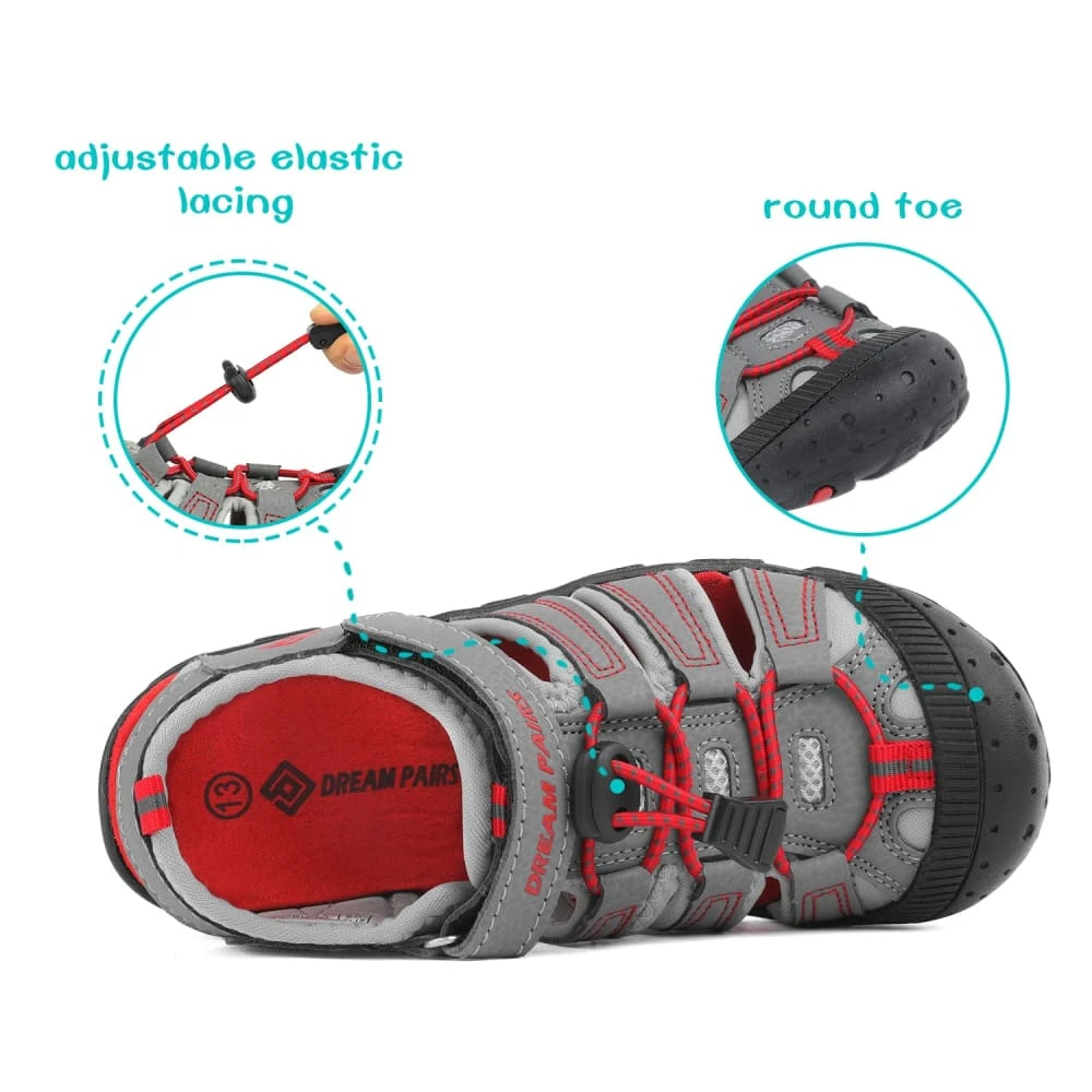 DREAM PAIRS Kids Closed-Toe Athletic Sandals 21 DREAM PAIRS Kids Closed-Toe Athletic Sandals