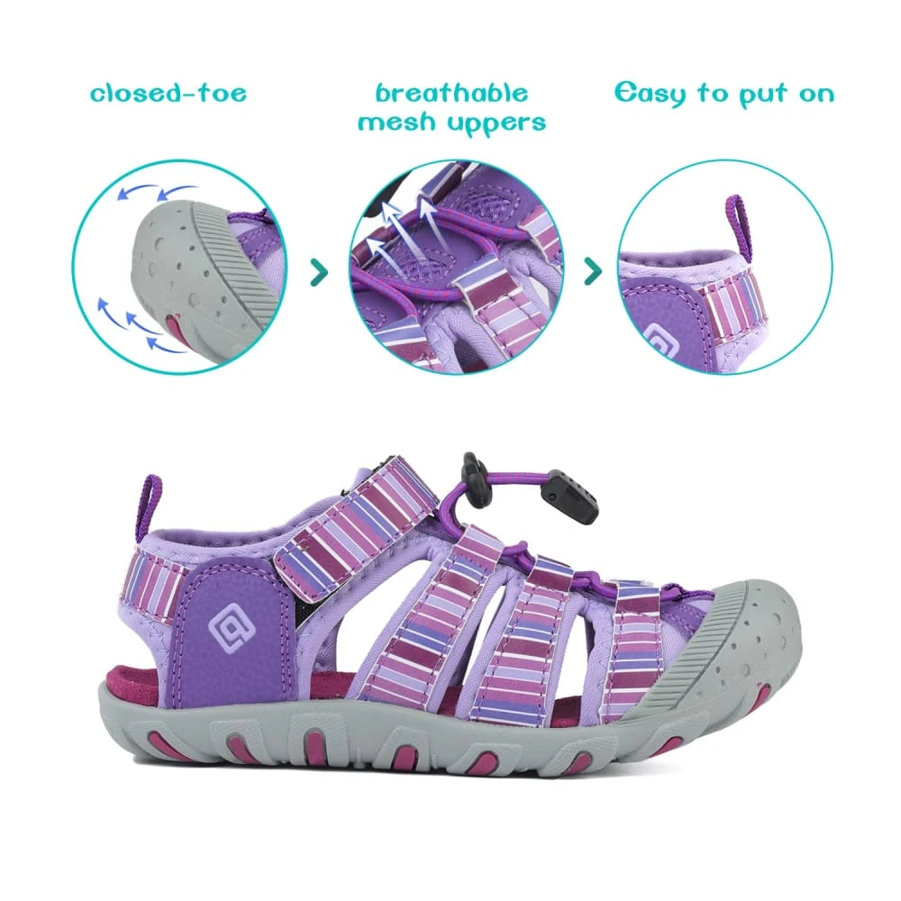 DREAM PAIRS Kids Closed-Toe Athletic Sandals 26 DREAM PAIRS Kids Closed-Toe Athletic Sandals