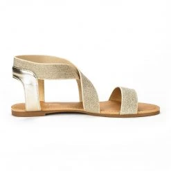 DREAM PAIRS Women's Elastic Ankle Strap Flat Sandals