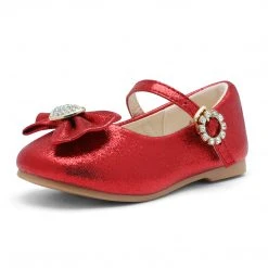 DREAM PAIRS Women Girl's Bow Mary Jane Flats