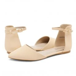 DREAM PAIRS Ankle Strap Ballet Flats Women