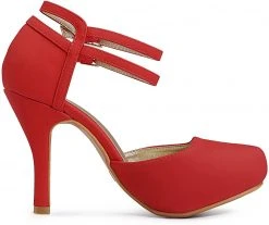 DREAM PAIRS Double Ankle Strap Almond Toe Pumps Women 58 DREAM PAIRS Double Ankle Strap Almond Toe Pumps Women