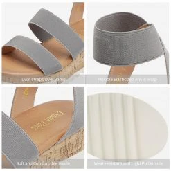 DREAM PAIRS Women's Open Toe Ankle Strap Platform Sandals