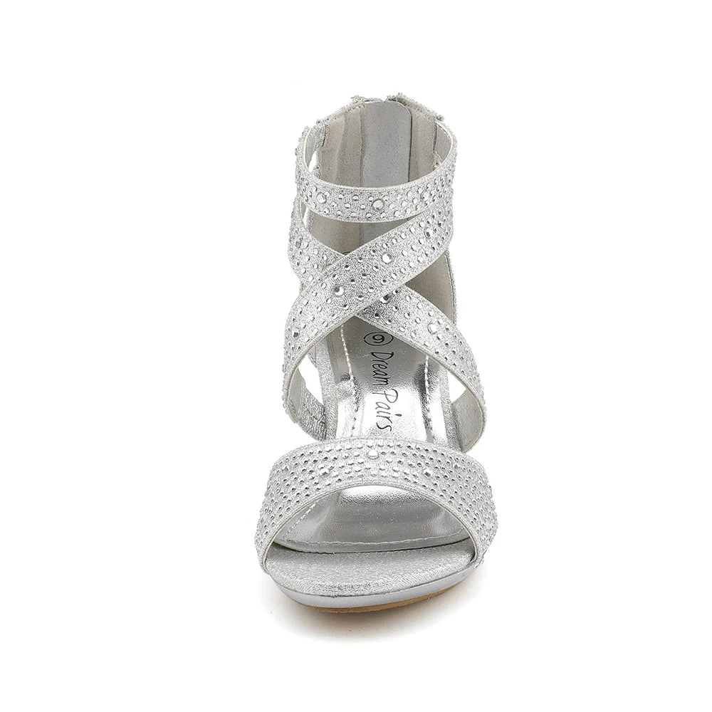 DREAM PAIRS Toddler Rhinestones Sandals 5 DREAM PAIRS Toddler Rhinestones Sandals