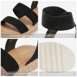 DREAM PAIRS Women's Open Toe Ankle Strap Platform Sandals