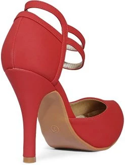 DREAM PAIRS Double Ankle Strap Almond Toe Pumps Women 60 DREAM PAIRS Double Ankle Strap Almond Toe Pumps Women
