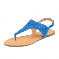 DREAM PAIRS Women's Cut Out Rhinestone Flat Sandals 56 DREAM PAIRS Women's Cut Out Rhinestone Flat Sandals