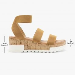 DREAM PAIRS Women's Open Toe Ankle Strap Platform Sandals