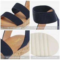 DREAM PAIRS Women's Open Toe Ankle Strap Platform Sandals