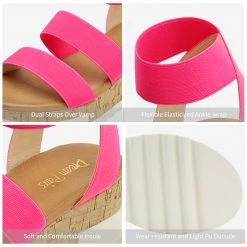 DREAM PAIRS Women's Open Toe Ankle Strap Platform Sandals