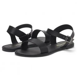 DREAM PAIRS Women's Ankle Strap Open Toe Flat Sandals