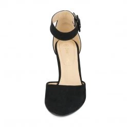 DREAM PAIRS Women's Round Toe Chunky Heel Pumps