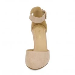 DREAM PAIRS Women's Round Toe Chunky Heel Pumps