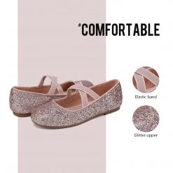 DREAM PAIRS Women Girl's Mary Jane Bow Buckle Ballerina Flats