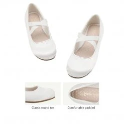 DREAM PAIRS Women Girl's Mary Jane Bow Buckle Ballerina Flats
