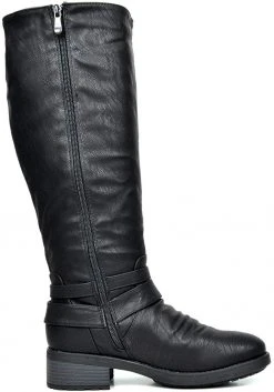 DREAM PAIRS Women's Faux Fur Lined Knee High Riding Boots