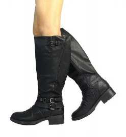 DREAM PAIRS Women's Faux Fur Lined Knee High Riding Boots