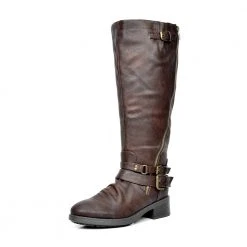 DREAM PAIRS Women's Faux Fur Lined Knee High Riding Boots