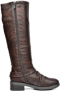DREAM PAIRS Women's Faux Fur Lined Knee High Riding Boots