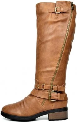 DREAM PAIRS Women's Faux Fur Lined Knee High Riding Boots