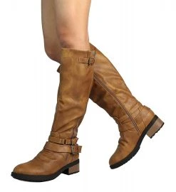 DREAM PAIRS Women's Faux Fur Lined Knee High Riding Boots