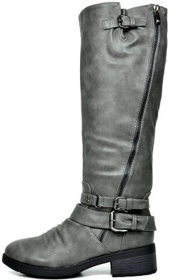 DREAM PAIRS Women's Faux Fur Lined Knee High Riding Boots