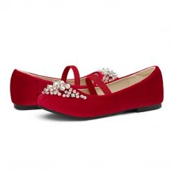 DREAM PAIRS Women Girl's Mary Jane Ballerina Flat Shoes