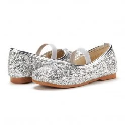 DREAM PAIRS Girl's Mary Jane Glitter Ballerina Flat Shoes Women