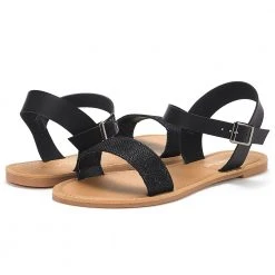 DREAM PAIRS Women's Ankle Strap Open Toe Flat Sandals