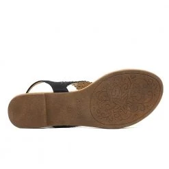 DREAM PAIRS Women's Cut Out Rhinestone Flat Sandals 39 DREAM PAIRS Women's Cut Out Rhinestone Flat Sandals