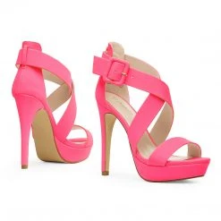 DREAM PAIRS New Arrivals Open Toe Strappy Stiletto Sandals