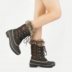 DREAM PAIRS Women's Lace Up Winter Walking Snow Boots