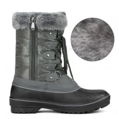 DREAM PAIRS Women's Lace Up Winter Walking Snow Boots