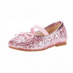 DREAM PAIRS Girl's Mary Jane Glitter Ballerina Flat Shoes Women