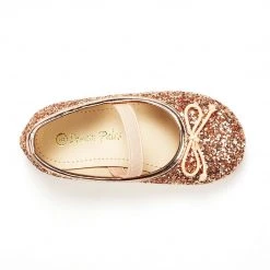 DREAM PAIRS Girl's Mary Jane Glitter Ballerina Flat Shoes Women