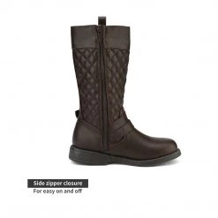 DREAM PAIRS Girls Knee High Fashion Riding Boots