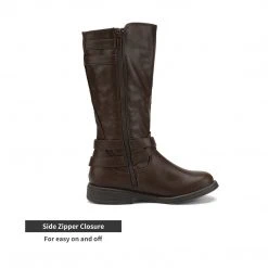 DREAM PAIRS Girls Knee High Riding Boots Women