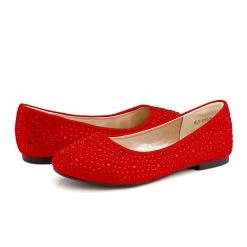 DREAM PAIRS Girl's Slip-On Party Ballerina Flats Women