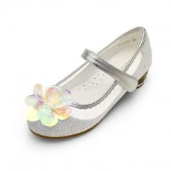 DREAM PAIRS Women Girls Flower Glitter Flats Shoes