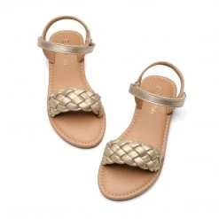DREAM PAIRS Girls Braided Flat Sandals Women