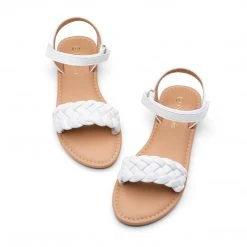 DREAM PAIRS Girls Braided Flat Sandals Women