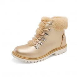 DREAM PAIRS Girls Kids Side Zipper Lace Up Ankle Fashion Boots