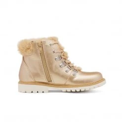 DREAM PAIRS Girls Kids Side Zipper Lace Up Ankle Fashion Boots