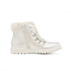 DREAM PAIRS Girls Kids Side Zipper Lace Up Ankle Fashion Boots