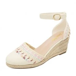 DREAM PAIRS Women's Closed Toe Espadrille Wedges