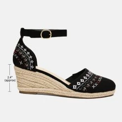 DREAM PAIRS Women's Closed Toe Espadrille Wedges