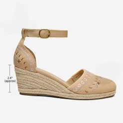 DREAM PAIRS Women's Closed Toe Espadrille Wedges